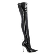 Casadei Super Blade Ultravox Over-knästövlar Black, Dam