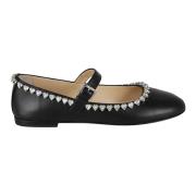 Mach & Mach Svarta Ballerinaskor Elegant Platta Sulor Black, Dam