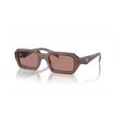 Prada Rektangulära solglasögon brunt transparent Brown, Unisex