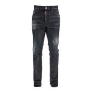 Dsquared2 Urban Svart Bomull Slim Fit Jeans Black, Herr