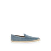 Tod's Blå Kalvskinn Loafers med Gummisula Blue, Herr