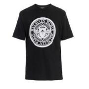 Balmain Svart Crew Neck T-shirts och Polos Black, Herr