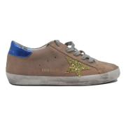 Golden Goose Beige Blå Superstar Sneakers Multicolor, Dam