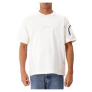 Stone Island Beige T-shirt med unik stil Beige, Herr