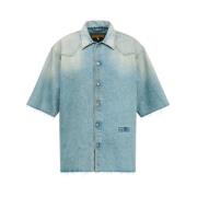 MM6 Maison Margiela Blå Denim Western Skjorta Blue, Herr