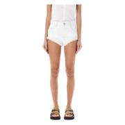 Isabel Marant Étoile Vita Denim Mini Shorts White, Dam