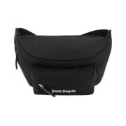 Palm Angels Ikoniskt Logo Fanny Pack med Dragkedja Black, Herr