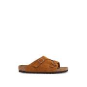 Birkenstock Justerbara mockasiner i mocka Brown, Dam