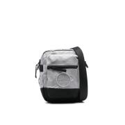 Stone Island Grå Crossbody-väska med Broderad Logotyp Gray, Herr