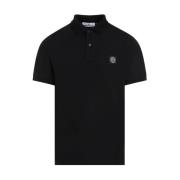 Stone Island Svart Polo Skjorta Modern Passform Black, Herr