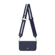 Aigner Elegant läderväska med magnetlås Blue, Dam