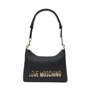 Love Moschino Polyeten Handväska Kvinnors Mediumväskor Kollektion Blac...