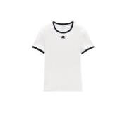 Courrèges Svart och vit T-shirt - Coqueline Boutique Montpellier White...