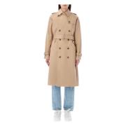 A.p.c. Vattentät Trenchcoat med Bältesmanschetter Beige, Dam