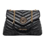 Carlo Colucci Quiltad Crossbody-väska Evaldi Black, Dam