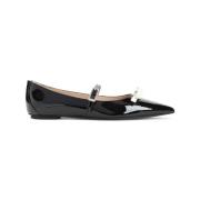 Stuart Weitzman Svarta Ballerinaskor Eleganta Skor Black, Dam