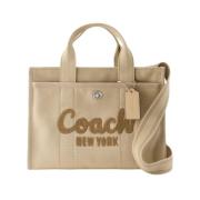 Coach Canvas Cargo Tote - Vit Beige, Dam