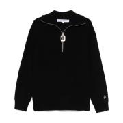 JW Anderson Svart Tröja Höj Stil Uttalande Black, Herr