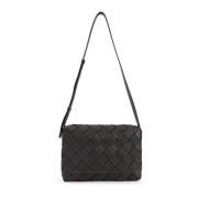 Bottega Veneta Silver Messenger Väska Black, Herr