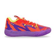 PUMA Glimmer Röd Mesh Basket Skor Multicolor, Herr