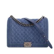 Chanel Vintage Pre-owned Denim crossbodyvskor Blue, Dam