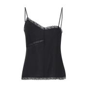 MM6 Maison Margiela Svart Elegant Dam Skjorta i Silke Black, Dam