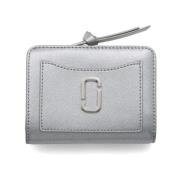 Marc Jacobs Läder Logotyp Bi-Fold Väska Gray, Dam