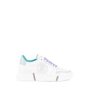 Roberto Cavalli Monogram Sneakers med Kontrast Häl White, Dam