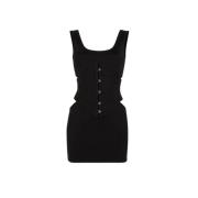 Roberto Cavalli Corset Stickad Mini Klänning Black, Dam