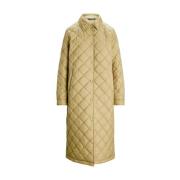 Ralph Lauren Quiltad Kappa med Monogram Beige, Dam