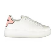 Gaëlle Paris Sportiga Rosa Sneakers med Kontrastdetaljer White, Dam