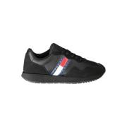 Tommy Hilfiger Svarta Läder Herr Sneakers Black, Herr