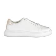 Calvin Klein Sportiga vita sneakers med kontrastdetaljer White, Dam