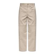 Moncler Byxor med logotyp Beige, Herr