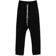 Rick Owens Svarta Elastiska Dragsko Shorts Black, Herr