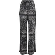 Golden Goose Paisley Print Wide Leg Byxor Gray, Dam