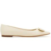 Salvatore Ferragamo Kräm Balettskor för Kvinnor Beige, Dam