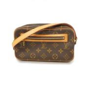 Louis Vuitton Vintage Pre-owned Canvas axelremsvskor Brown, Dam