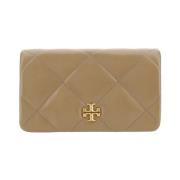 Tory Burch Diamantquiltad läder axelplånbok Brown, Dam