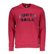 North Sails Röd Sweatshirt med Tryck och Långa ärmar Red, Herr