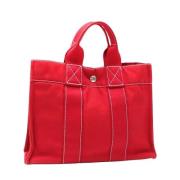 Hermès Vintage Pre-owned Canvas handvskor Red, Dam