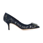 Dolce & Gabbana Midnight Blue Lace Pumps Blue, Dam