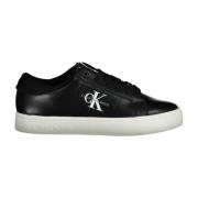 Calvin Klein Svarta polyester sneakers för kvinnor Black, Dam