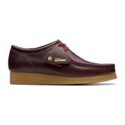 Clarks Djupröda Läder Wallabee Skor Red, Herr