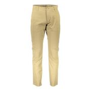 Dockers Bruna Herrbyxor 5 Fickor Knappar Logotyp Brown, Herr