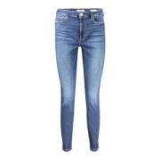 Guess Blå Skinny Denim Jeans med Logo Blue, Dam