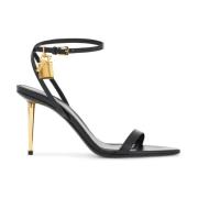 Tom Ford Svarta Getläder Stilettosandaler Black, Dam