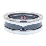 Bvlgari Vintage Pre-owned Silver ringar Gray, Dam