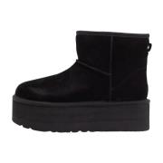 UGG Klassiska Mini Platform Svarta Stövlar Black, Dam