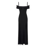 Elisabetta Franchi Svart Elegant Klänning Black, Dam